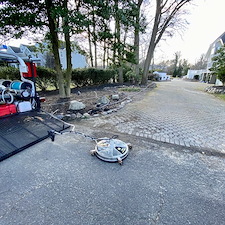 Little-Silver-Curb-Appeal-Overhaul-Restoring-Massive-Paver-Driveway-Eliminating-Moss-Technical-3-Story-House-Wash 8