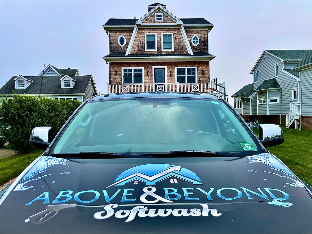 Rumson NJ Waterfront Estate Restoration: 3-Story Cedar Siding, Ipe Decking & Bluestone Soft Wash Image